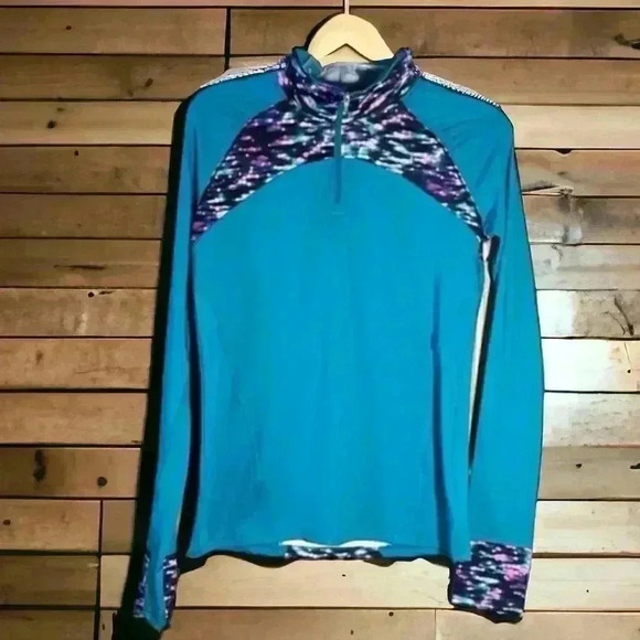 Champion NWT Girls size 14-16 teal and purple swim rash guard. - Picture 2 of 3